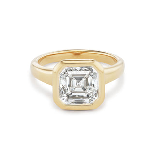 One-of-a-Kind Pillow Ring with Asscher Diamond