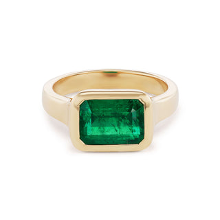 One-of-a-Kind BNS Ring with Single Emerald-Cut Emerald