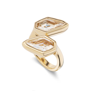 One-of-a-Kind Moi et Toi with Champagne Shield Diamonds
