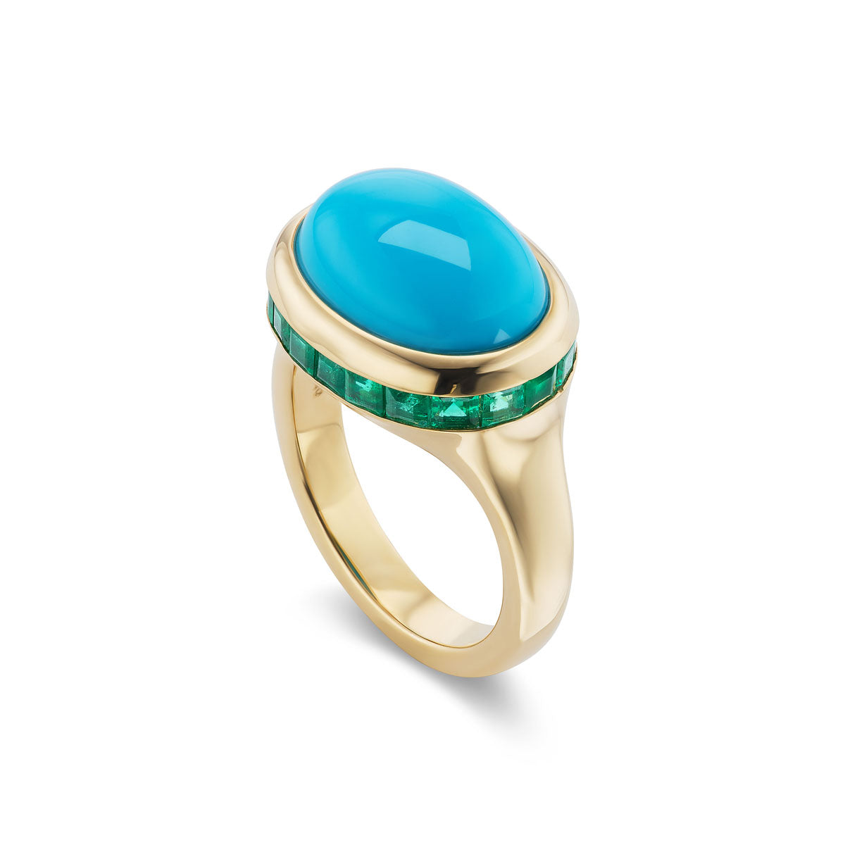 Turquoise cabochon ring outlet