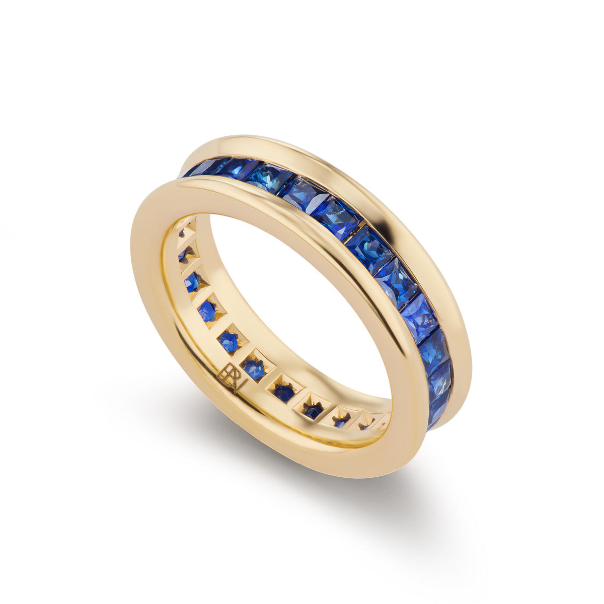 Channel set clearance sapphire band