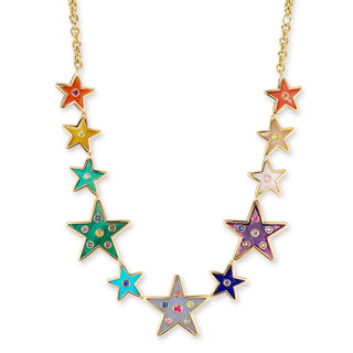 Multi-Size Star Collar with Sapphires and Rubies